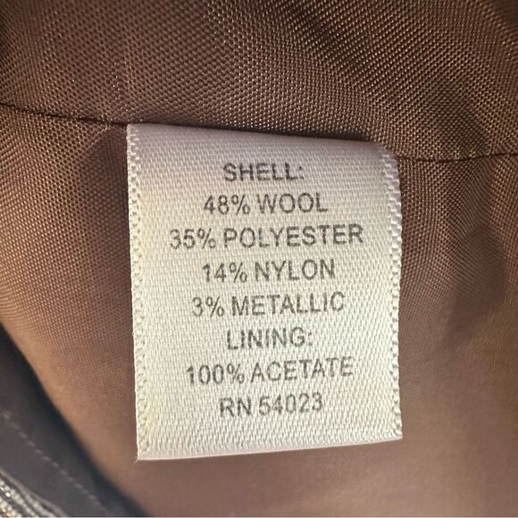 Banana Republic Wool Blend Metallic Sheath Pencil Dress Women’s 6 Brown Gray - Picture 6 of 9